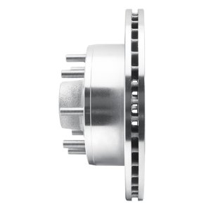 Ford E-250 Econoline Brake Rotor (1) - Front Left - R1 Concepts - Drilled & Slotted - Silver - `95-`04